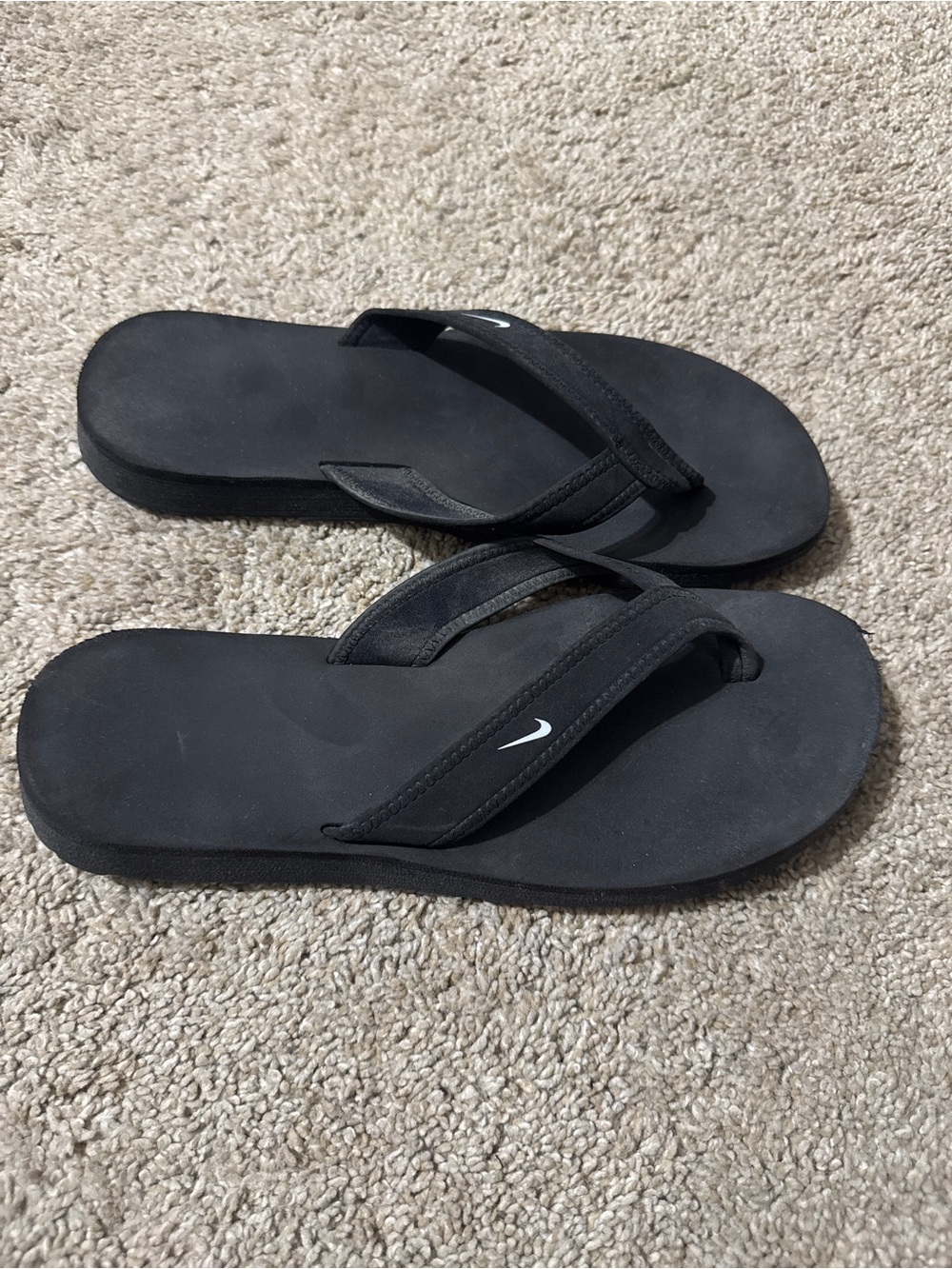 8 Women’s Nike Celso 314870-011 Black Comfort Thong Flip Flop Sandals Slip On